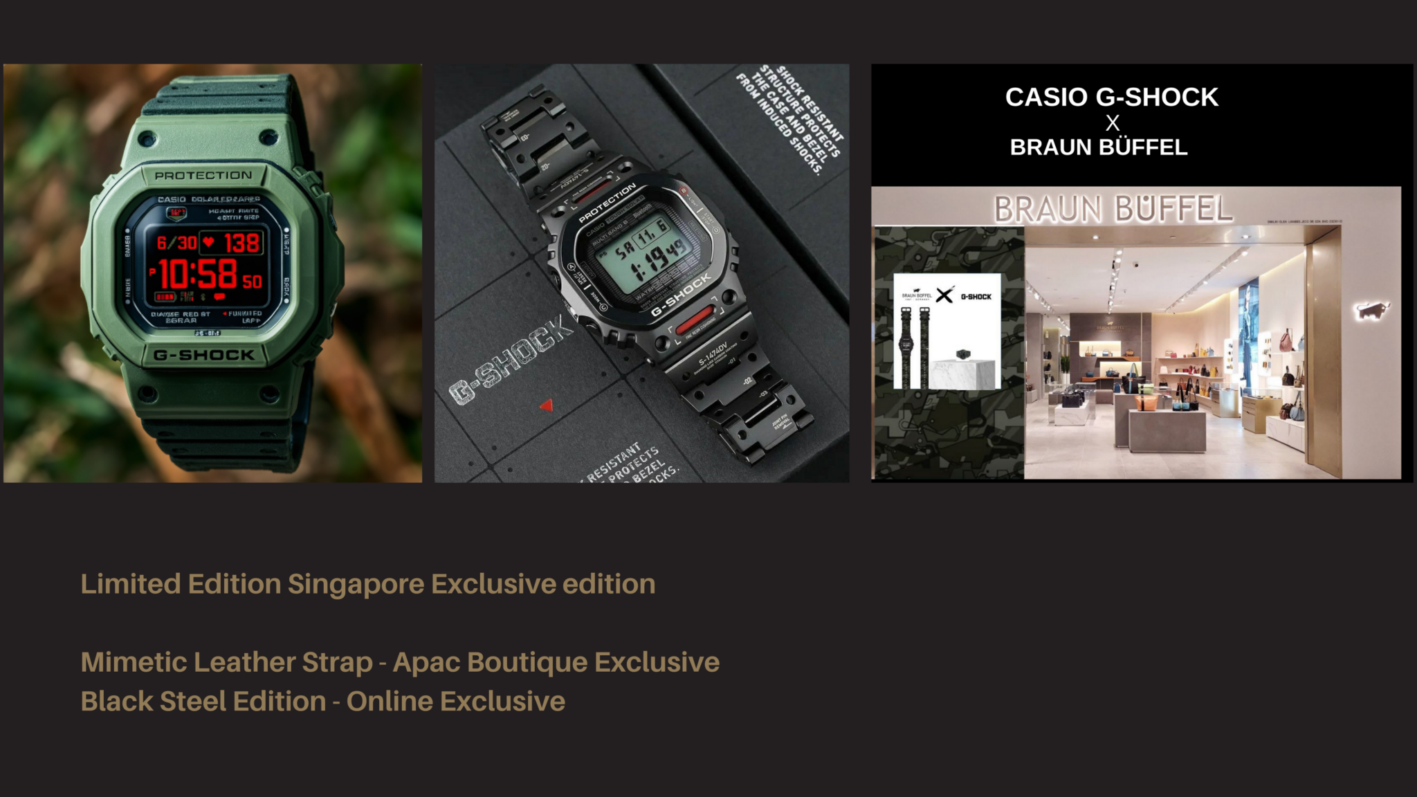 CASIO X Braun Büffel Singapore Exclusive